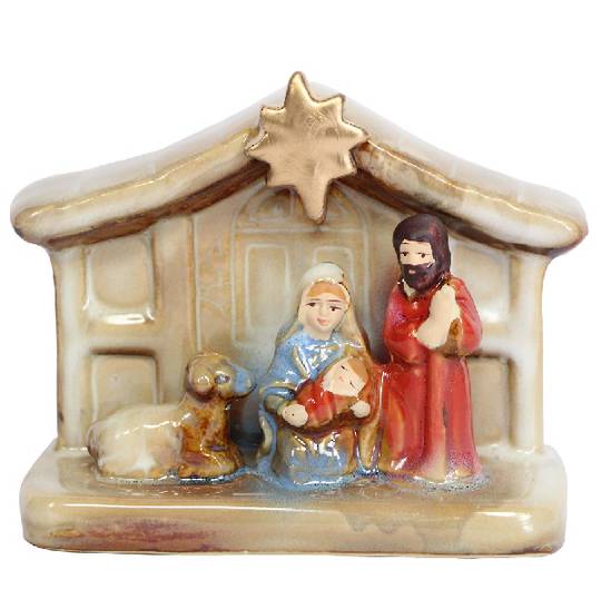 Ceramic Glazed Mini Nativity Scene 8cm *ETA Nov